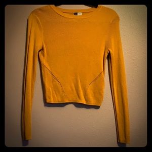 Yellow Cropped Sweater